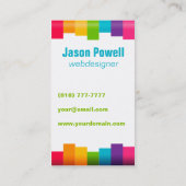 Rainbow Hallo visitekaartje (Achterkant)