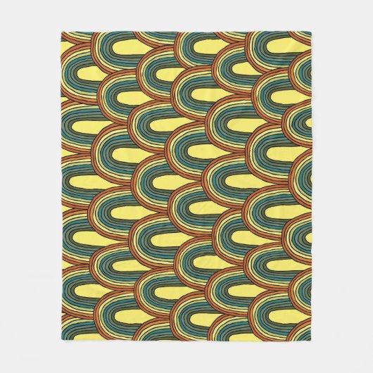 Rainbow Hand-Drawn: naadloze charme. Fleece Deken (Voorkant)