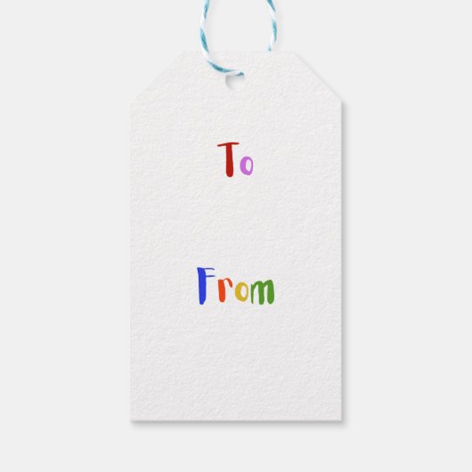 Rainbow Happy Birthday Cadeaulabel (Achterkant)