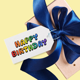 Rainbow Happy Birthday Cadeaulabel