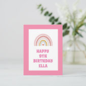 Rainbow Happy Birthday Invitation - Texte personna (Debout devant)