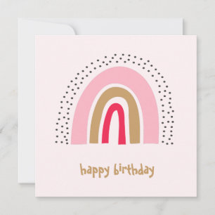 Rainbow Happy Birthday Kaart - Meisje Kaart Verjaa