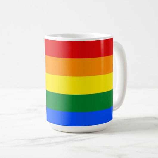 Rainbow Happy Birthday mok cup (Voorkant rechts)