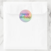 Rainbow Happy Birthday Ronde Sticker (Tas)