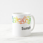 Rainbow Happy Campers Mug personnalisée (Devant droit)