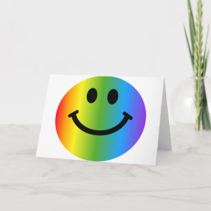 Rainbow Happy Face Kaart