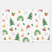Rainbow Happy kerstinpakbladen voor kerstmis Inpakpapier Vel (Voorkant 3)