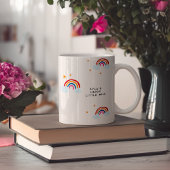 Rainbow Happy Little Mug Monogram