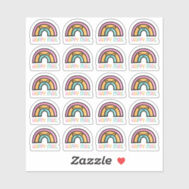 Rainbow Happy Mail Custom-Cut Vinyl Sticker