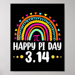Rainbow Happy Pi Dag 3 14 2025 Pi Symbool Wiskunde Poster