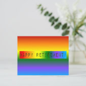 Rainbow Happy Retirement! Briefkaart (Staand voorkant)