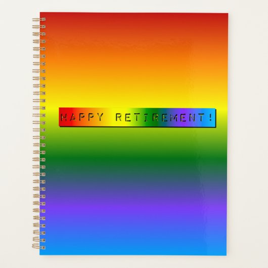 Rainbow Happy Retirement! Planner (Voorkant)