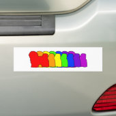 Rainbow Havanese Bumpersticker (Op auto)