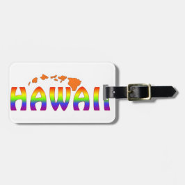 Rainbow Hawaii oranje eilanden Bagagelabel