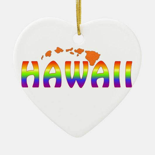 Rainbow Hawaii oranje eilanden Keramisch Ornament (Voorkant)