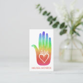 Rainbow Healing Hand Bodywork Massage Visitekaartje (Staand voorkant)