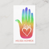 Rainbow Healing Hand Bodywork Massage Visitekaartje (Voorkant)