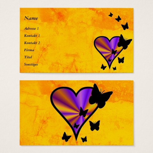 Rainbow heart and Butterfly (Devant & derrière)