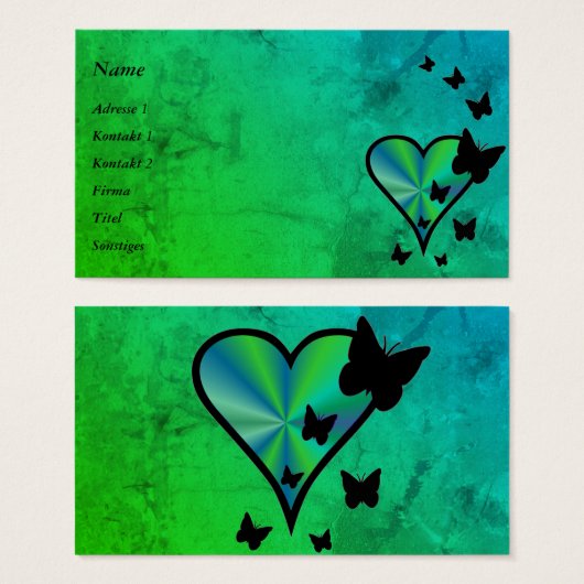 Rainbow heart and Butterfly (Devant & derrière)