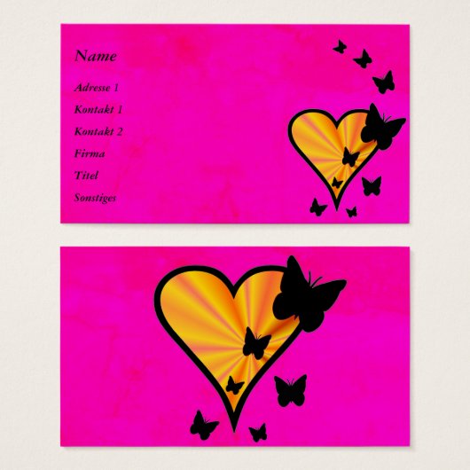 Rainbow heart and Butterfly (Devant & derrière)