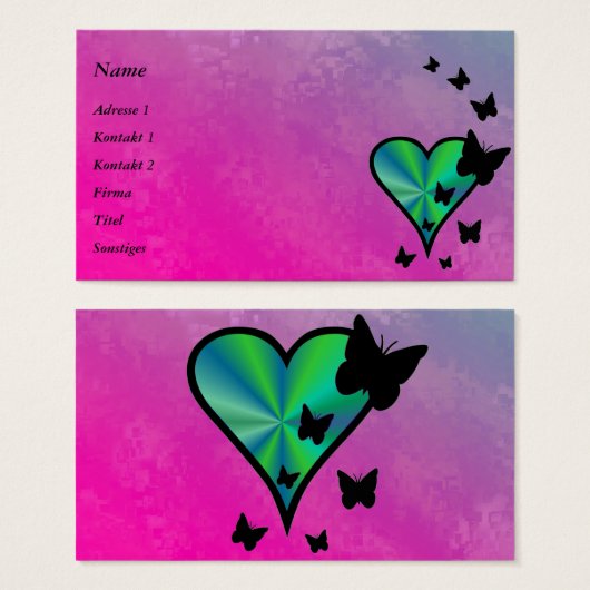 Rainbow heart and Butterfly (Devant & derrière)