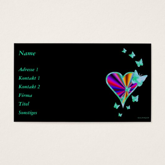 Rainbow heart and Butterfly (Devant)