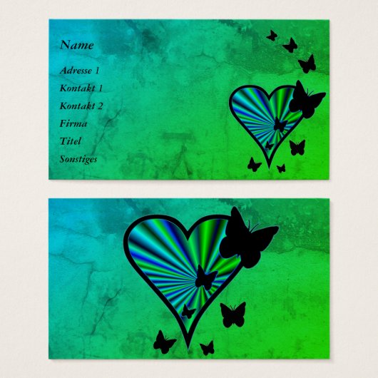 Rainbow heart and Butterfly (Devant & derrière)