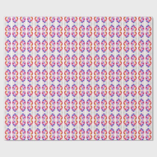 Rainbow Heart Art Wrap, Hedendaags Romantisch Cade Cadeaupapier (Vlak)