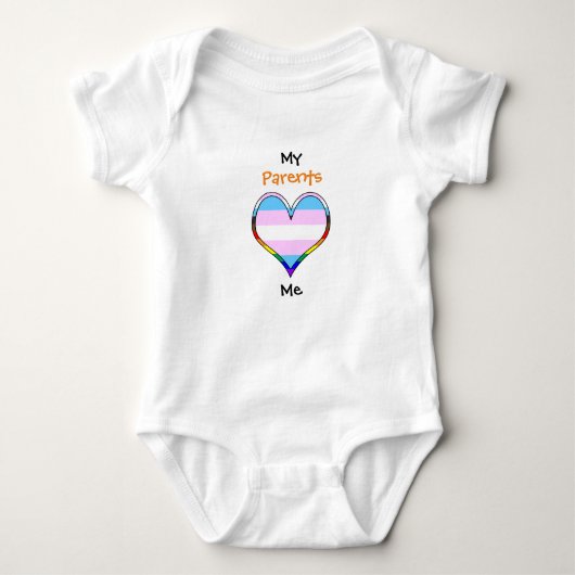 Rainbow Heart Baby Bodysuit (Voorkant)