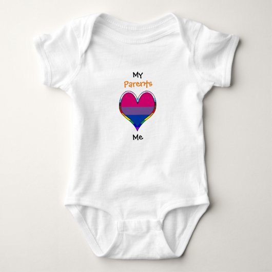 Rainbow Heart Baby Bodysuit (Voorkant)