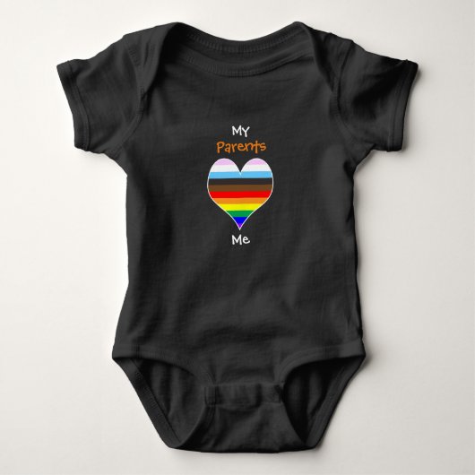 Rainbow Heart Baby Bodysuit (Voorkant)