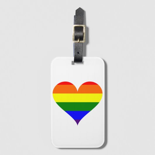 Rainbow Heart Bagagelabel (Voorkant (verticaal))