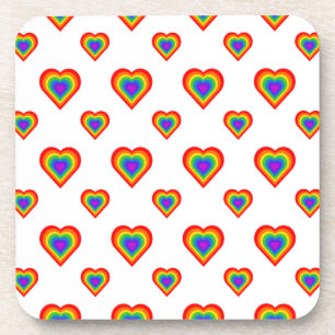 Rainbow Heart Bier Onderzetter