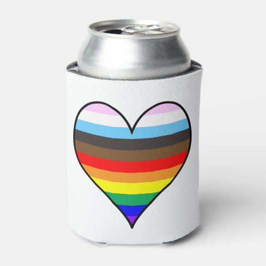 Rainbow Heart Blikjeskoeler (Blikje Voorkant)