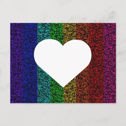 Rainbow Heart Briefkaart (Voorkant)