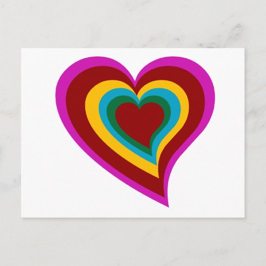 Rainbow Heart Briefkaart (Voorkant)