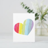 Rainbow Heart Briefkaart (Staand voorkant)