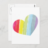 Rainbow Heart Briefkaart (Voorkant / Achterkant)