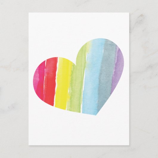 Rainbow Heart Briefkaart (Voorkant)