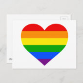 "RAINBOW HEART" BRIEFKAART (Voorkant / Achterkant)