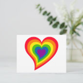 Rainbow Heart-briefkaart Briefkaart (Staand voorkant)