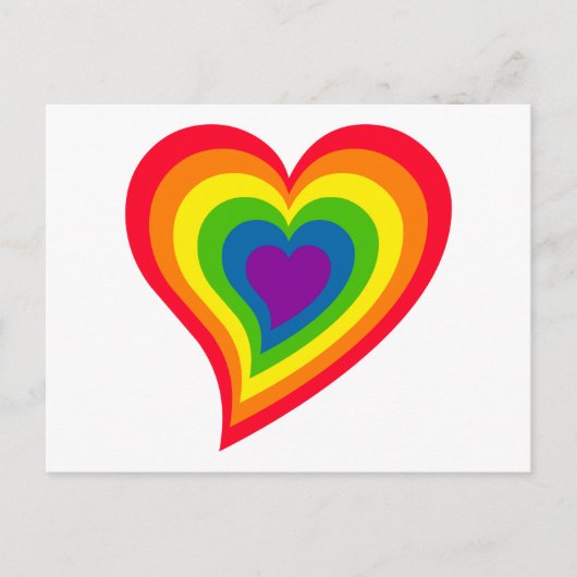 Rainbow Heart-briefkaart Briefkaart (Voorkant)