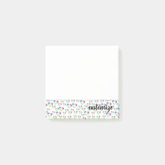 Rainbow Heart Bubbles Post-it® Notes (Voorkant)