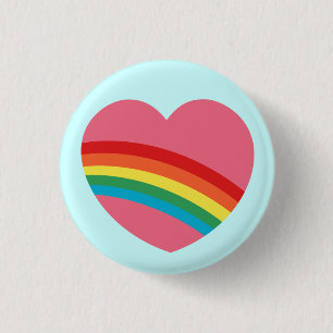 Rainbow Heart Button van 80 s