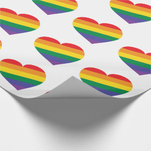 Rainbow Heart Cadeaupapier