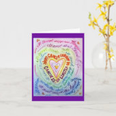 Rainbow Heart Cancer ne peut pas faire des cartes (Fleur jaune)