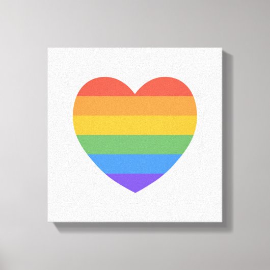 Rainbow Heart Canvas Afdruk (Voorkant)