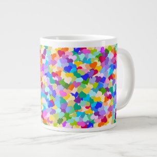 Rainbow Heart Confetti Extra Grote Beker