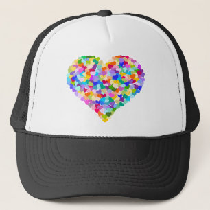 Rainbow Heart Confetti Trucker Pet