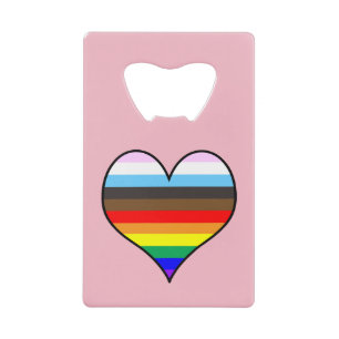 Rainbow Heart Credit Kaart Bottle Open Kredietkaart Flessenopener